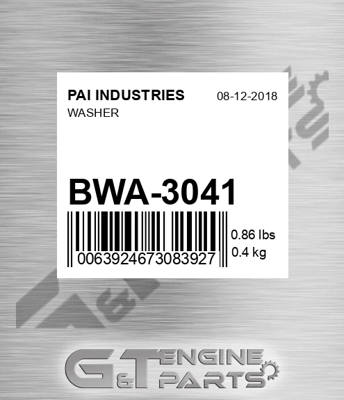 BWA-3041 Washer for PAI INDUSTRIES