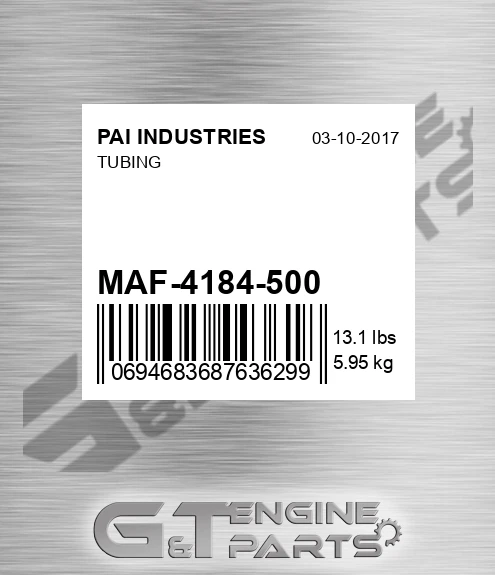 MAF-4184-500 Tubing