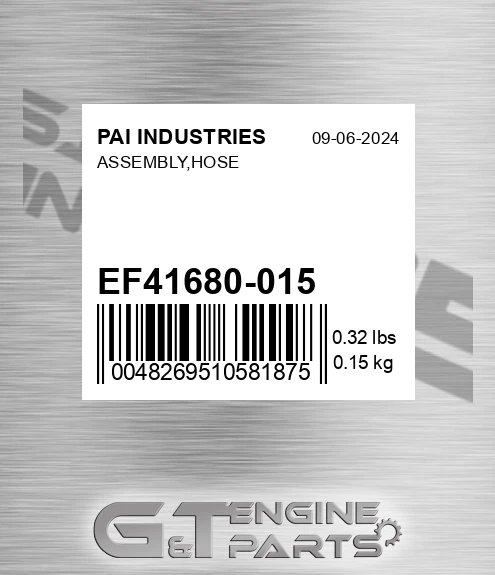 EF41680-015 Assembly,hose