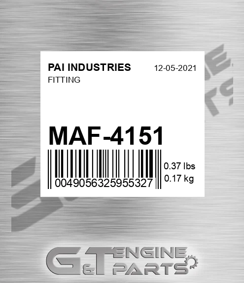 MAF-4151 Fitting for PAI INDUSTRIES