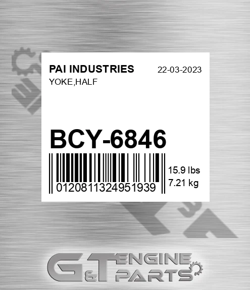 BCY-6846 Yoke,half