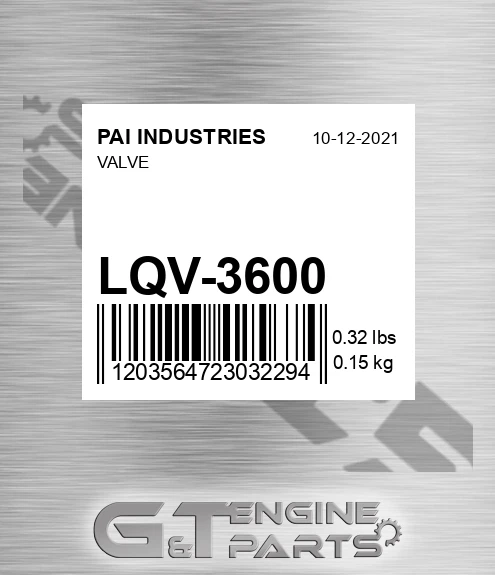 LQV-3600 Valve