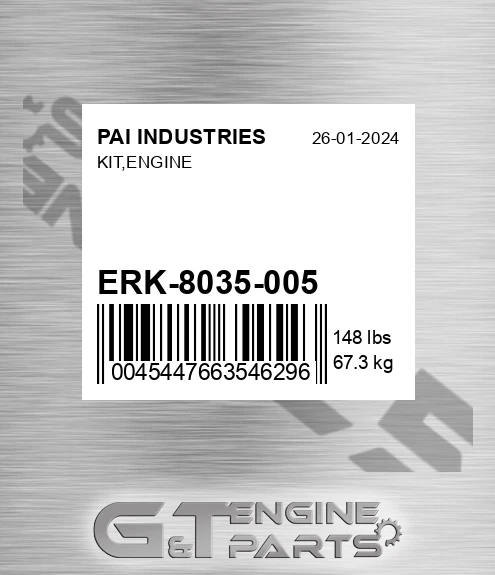 ERK-8035-005 Kit,engine for PAI INDUSTRIES