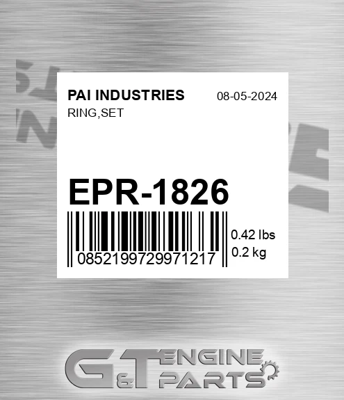EPR-1826 Ring,set for PAI INDUSTRIES