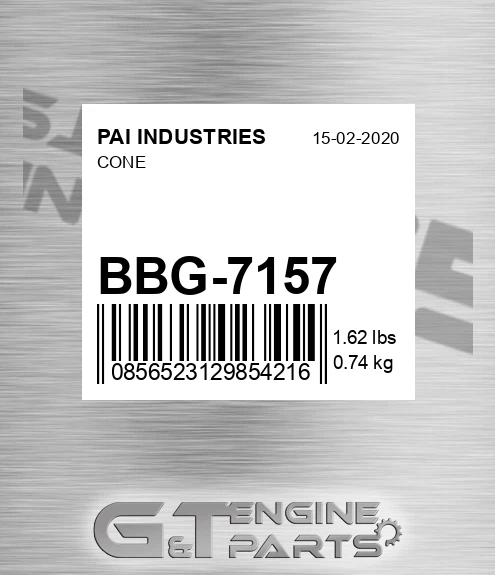 BBG-7157 Cone for PAI INDUSTRIES