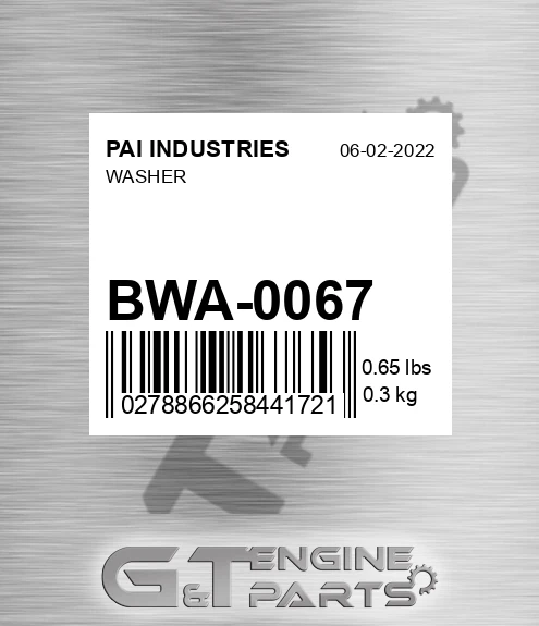BWA-0067 Washer