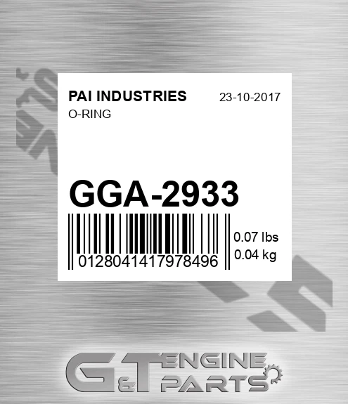 GGA-2933 O-ring