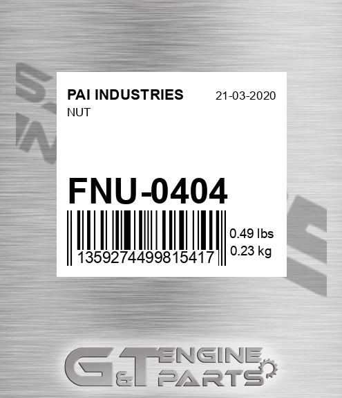 FNU-0404 Nut