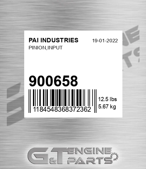 900658 Pinion,input