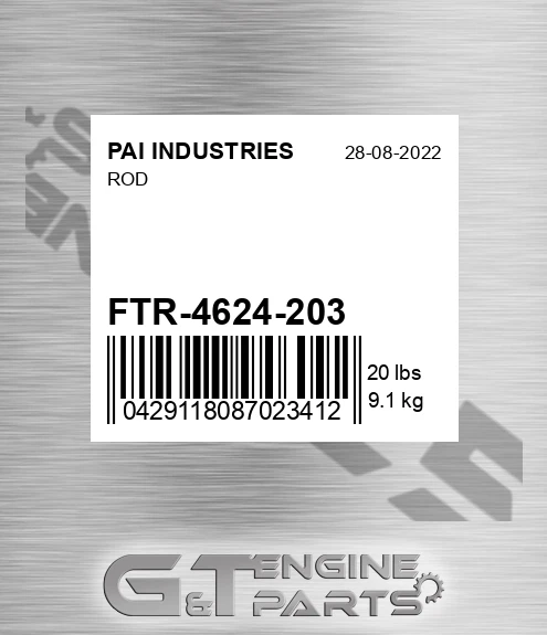 FTR-4624-203 Rod for PAI INDUSTRIES