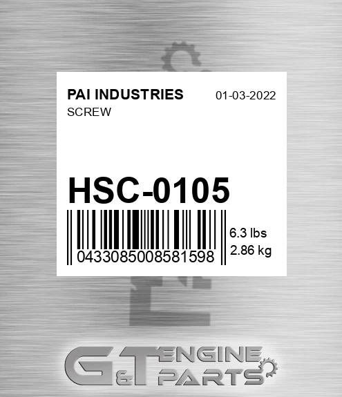 HSC-0105 Screw