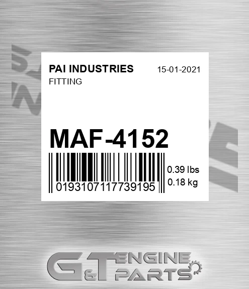 MAF-4152 Fitting for PAI INDUSTRIES