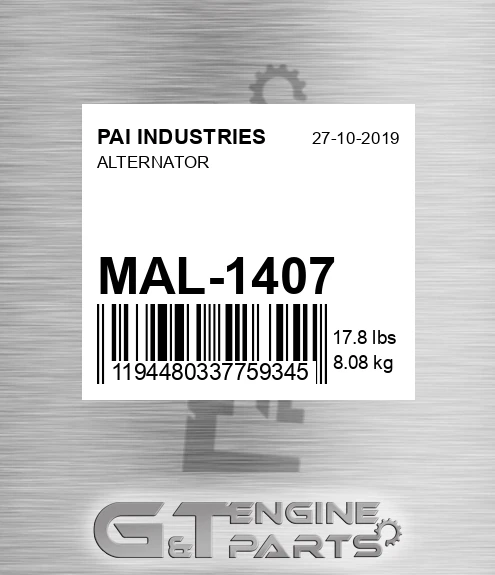 MAL-1407 Alternator