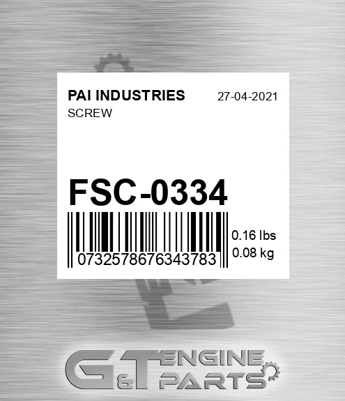 FSC-0334 Screw