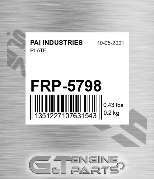 FRP-5798 Plate