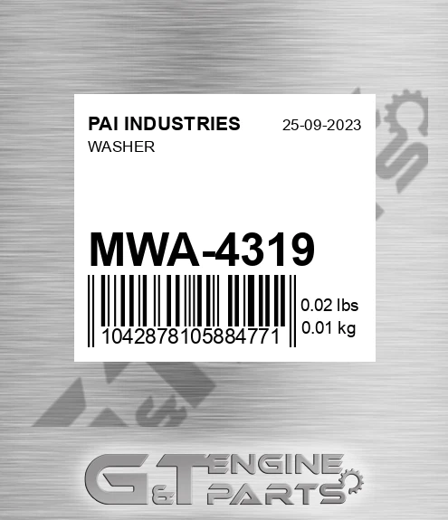 MWA-4319 Washer