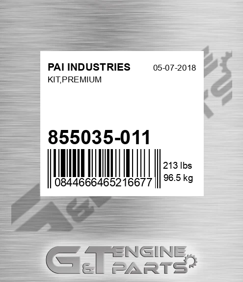 855035-011 Kit,premium for PAI INDUSTRIES