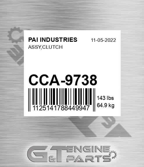 CCA-9738 Assy,clutch for PAI INDUSTRIES