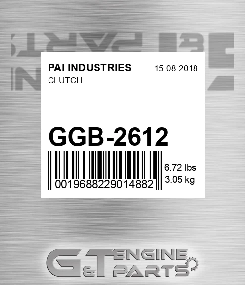 GGB-2612 Clutch for PAI INDUSTRIES
