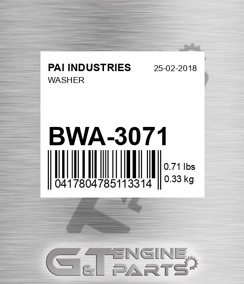 BWA-3071 Washer