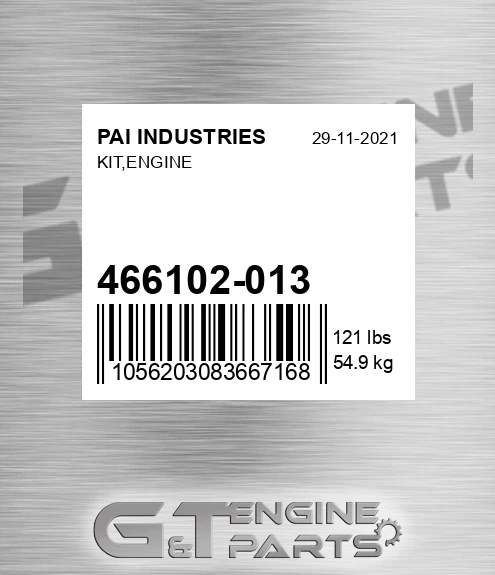 466102-013 Kit,engine for PAI INDUSTRIES
