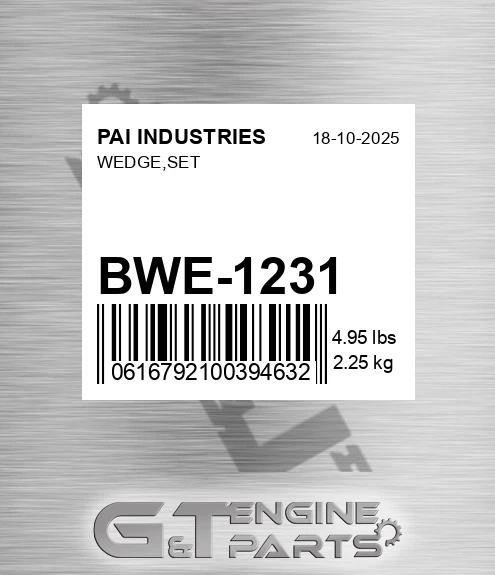 BWE-1231 Wedge,set
