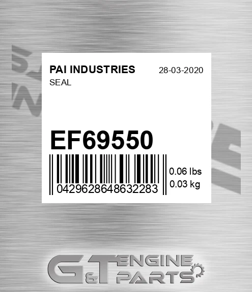 EF69550 Seal for PAI INDUSTRIES