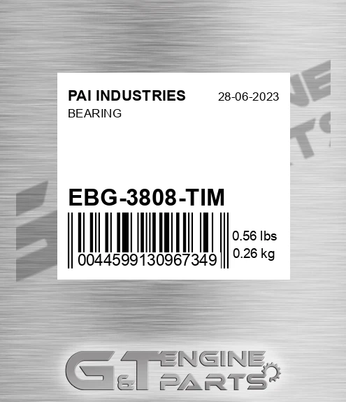 EBG-3808-TIM Bearing for PAI INDUSTRIES