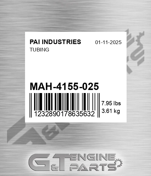 MAH-4155-025 Tubing