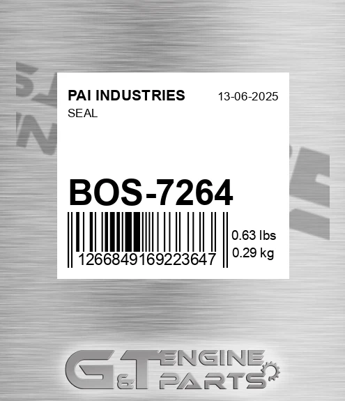BOS-7264 Seal for PAI INDUSTRIES