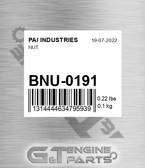 BNU-0191 Nut