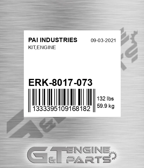 ERK-8017-073 Kit,engine for PAI INDUSTRIES