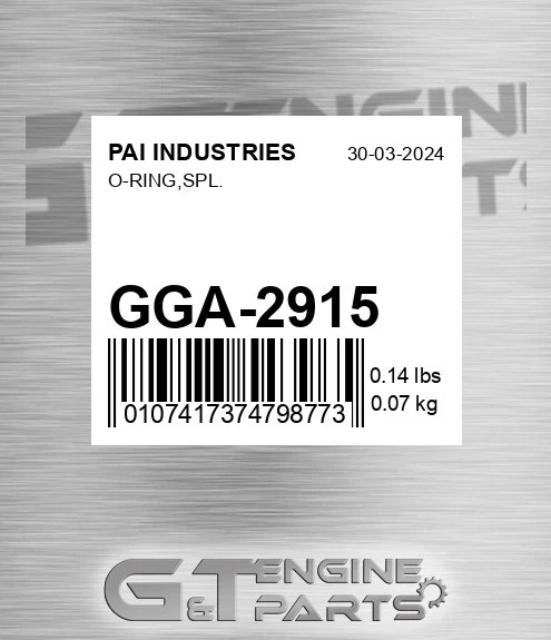GGA-2915 O-ring,spl.