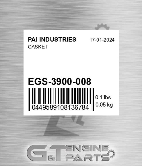 EGS-3900-008 Gasket