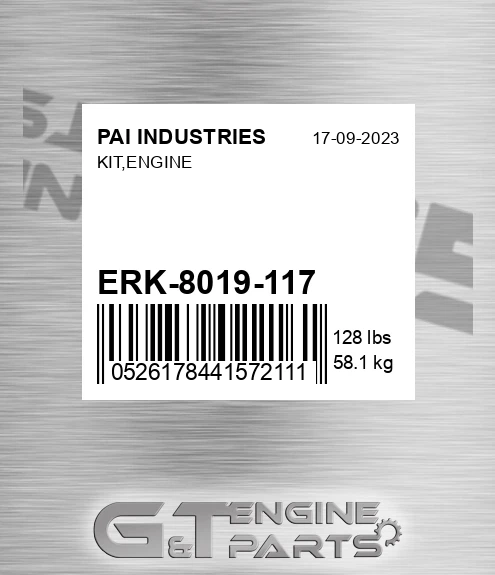 ERK-8019-117 Kit,engine for PAI INDUSTRIES