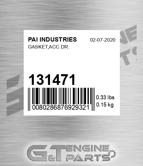 131471 Gasket,acc.dr.