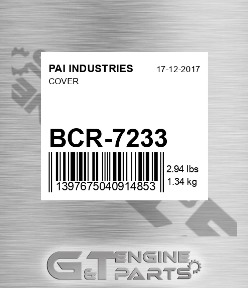 BCR-7233 Cover