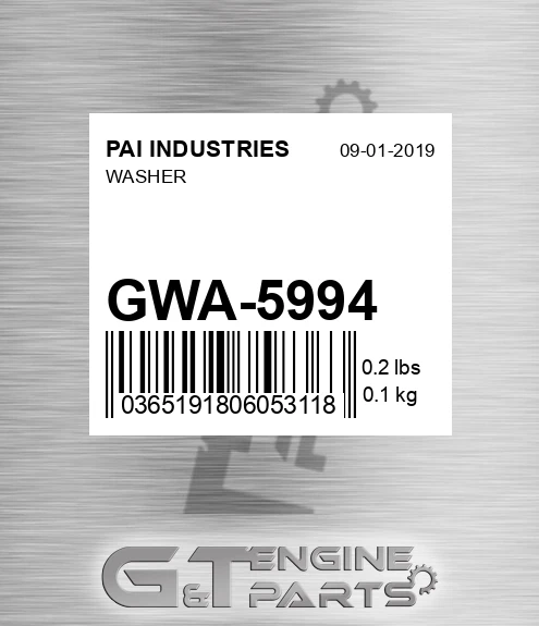 GWA-5994 Washer