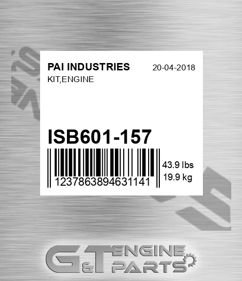 ISB601-157 Kit,engine for PAI INDUSTRIES