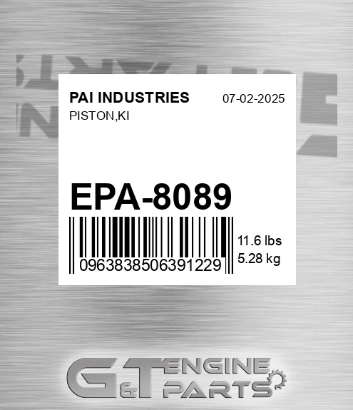 EPA-8089 Piston,ki for PAI INDUSTRIES