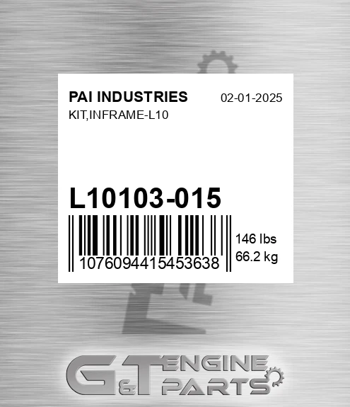 L10103-015 Kit,inframe-l10 for PAI INDUSTRIES