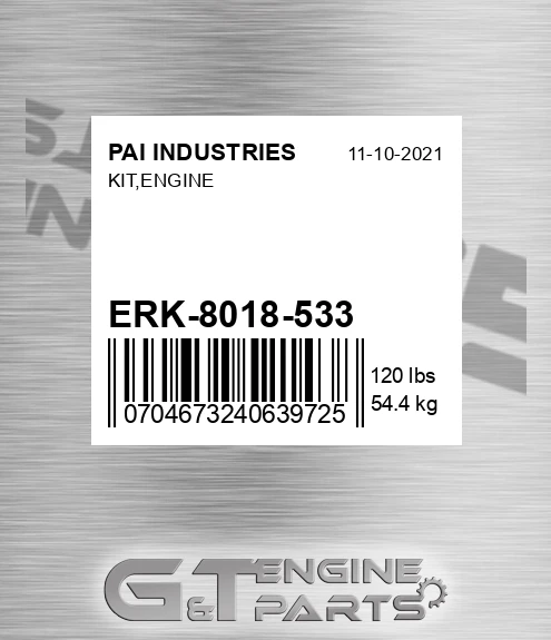 ERK-8018-533 Kit,engine for PAI INDUSTRIES
