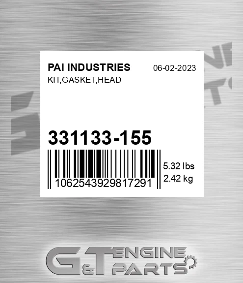 331133-155 Kit,gasket,head