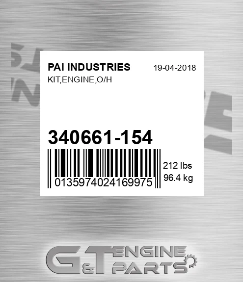 340661-154 Kit,engine,o/h