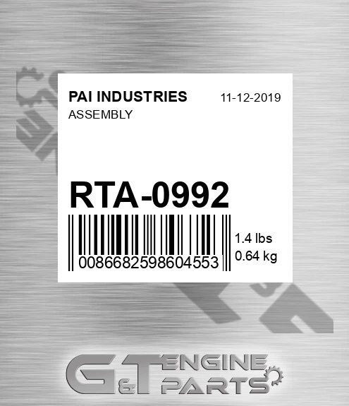 RTA-0992 Assembly