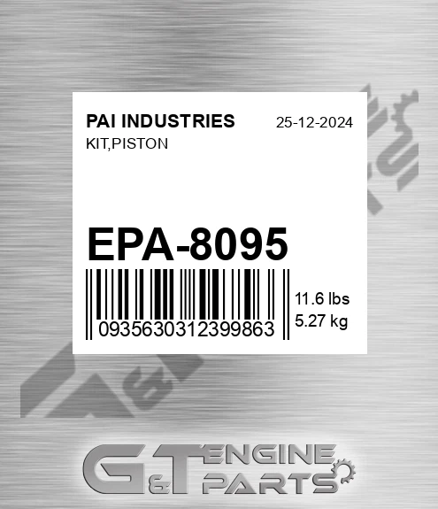 EPA-8095 Kit,piston
