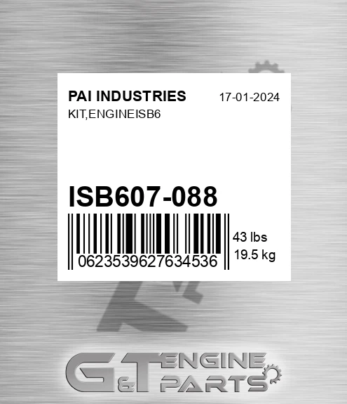 ISB607-088 Kit,engineisb6 for PAI INDUSTRIES