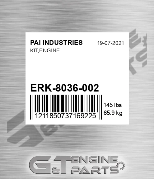 ERK-8036-002 Kit,engine for PAI INDUSTRIES