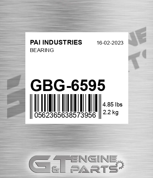 GBG-6595 Bearing for PAI INDUSTRIES