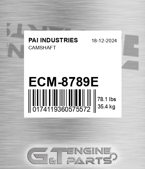 ECM-8789E Camshaft